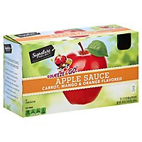 Signature SELECT Squeeze & Go Apple Sauce Carrot Mango & Orange Pouches - 12-3.17 Oz - Image 1