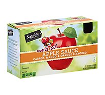 Signature SELECT Squeeze & Go Apple Sauce Carrot Mango & Orange Pouches - 12-3.17 Oz
