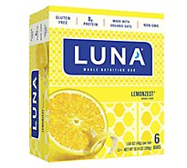 LUNA Lemon Zest Bars - 6-1.69 Oz