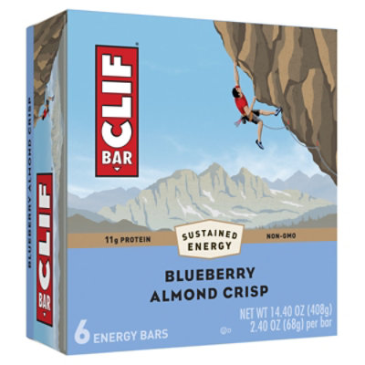 CLIF BAR Blueberry Almond Crisp Energy Bars - 6-2.4 Oz