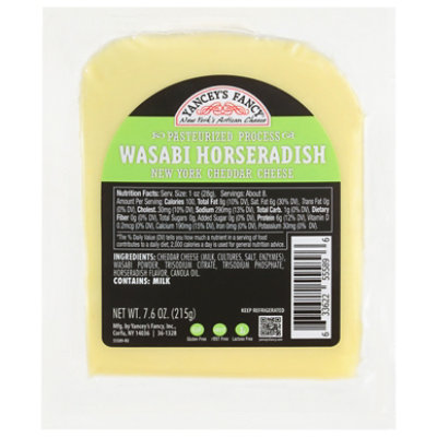 Yanceys Fancy Hot Wasabi Horseradish Cheddar Cheese - 7.6 Oz