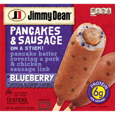 Jimmy Dean Blueberry Pancakes and Sausage On A Stick 12 Count - 30 Oz - Image 5