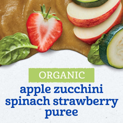 Gerber 2nd Foods Organic Apple Zucchini Spinach Strawberry Baby Food Pouch - 3.5 Oz - Image 3