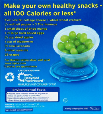 Ziploc Brand Deep Rectangle Plastic Containers - 2 Count - Image 3