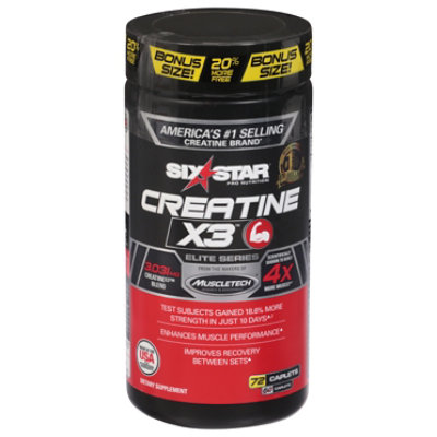 Six Star Elite Series Creatine X3 - 60 Count - Image 1