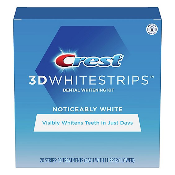 Crest 3D Whitestrips Dental Whitening Kit Noticeably White - 10 Count