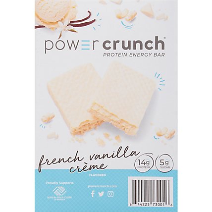 Power Crunch Energy Bar Protein French Vanilla Creme - 5-1.4 Oz - Image 6