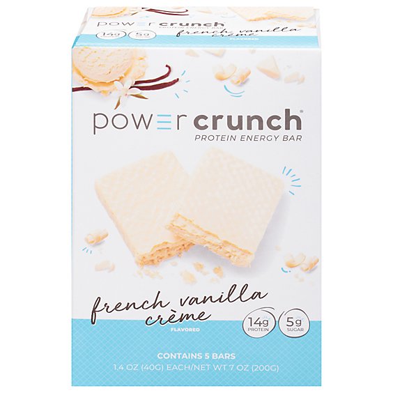 Power Crunch Energy Bar Protein French Vanilla Creme - 5-1.4 Oz