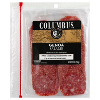 Columbus Pre-Sliced Genoa Salame Pillow Pack - 10 Oz