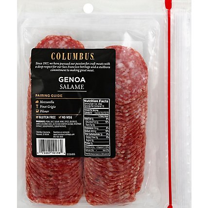 Columbus Pre-Sliced Genoa Salame Pillow Pack - 10 Oz - Image 5