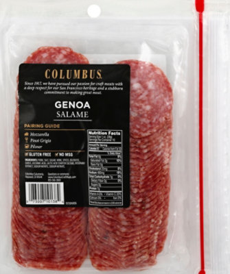 Columbus Pre-Sliced Genoa Salame Pillow Pack - 10 Oz - Image 5