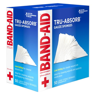 BAND-AID Mirasorb Gauze Sponges Large - 50 Count - Image 2