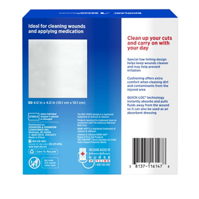 BAND-AID Mirasorb Gauze Sponges Large - 50 Count - Image 5