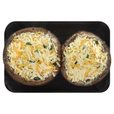 Fresh Cut Portobello Mushrooms Stuffed Cheddar Jalapeno - 11 Oz