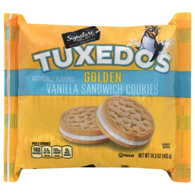 Signature SELECT Cookies Sandwich Tuxedos Vanilla Golden 14.3 Oz Vons