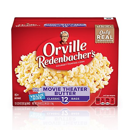 Orville Redenbachers Popping Corn Gourmet Movie Theater Butter - 12-3.29 Oz - Image 2