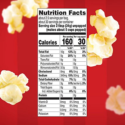 Orville Redenbachers Popping Corn Gourmet Movie Theater Butter - 12-3.29 Oz - Image 4
