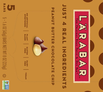 Larabar Food Bar Fruit & Nut Peanut Butter Chocolate Chip - 5-1.6 Oz - Image 6