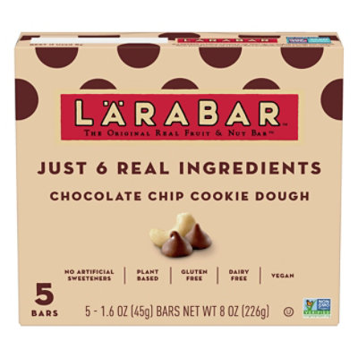 Larabar Food Bar Fruit & Nut Chocolate Chip Cookie Dough - 5-1.6 Oz - Image 3