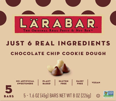 Larabar Food Bar Fruit & Nut Chocolate Chip Cookie Dough - 5-1.6 Oz - Image 2