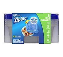 Ziploc Brand Mini Square Food Storage Containers With Lids With Smart Snap - 8-4 Fl. Oz.
