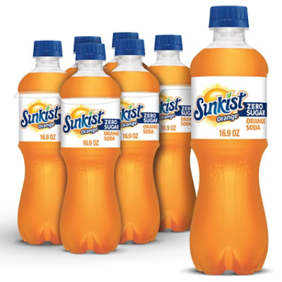 Sunkist Zero Sugar Orange Soda Bottles Multipack - 6-0.5 Liter - Image 1