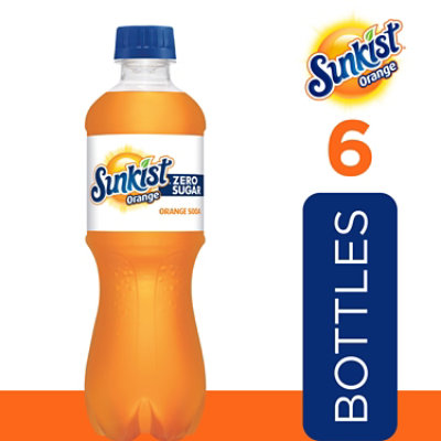 Sunkist Zero Sugar Orange Soda Bottles Multipack - 6-0.5 Liter - Image 3