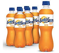Sunkist Zero Sugar Orange Soda Bottle - 6-16.9 Fl. Oz.