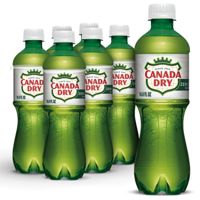 Canada Dry Soda Zero Sugar Ginger Ale - 6-16.9 Fl. Oz.