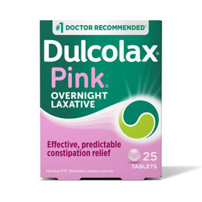 Dulcolax Pink Stimulant Laxative Tablets Constipation Relief - 25 Count - Image 1