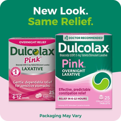 Dulcolax Pink Stimulant Laxative Tablets Constipation Relief - 25 Count - Image 2