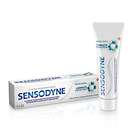 Sensodyne Toothpaste Complete Protection Sensitivity Cavity & Gingivitis Extra Fresh - 3.4 Oz - Image 2