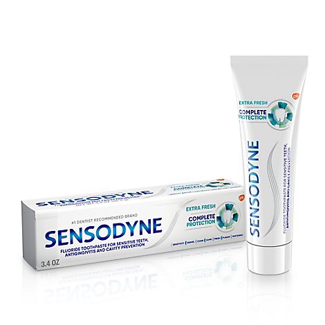 Sensodyne Toothpaste Complete Protection Sensitivity Cavity & Gingivitis Extra Fresh - 3.4 Oz