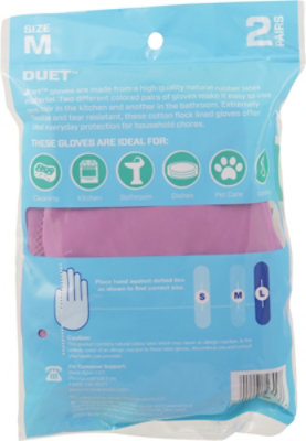 Mr. Clean Duet Gloves Latex Reusable Medium - 2 Count - Image 4