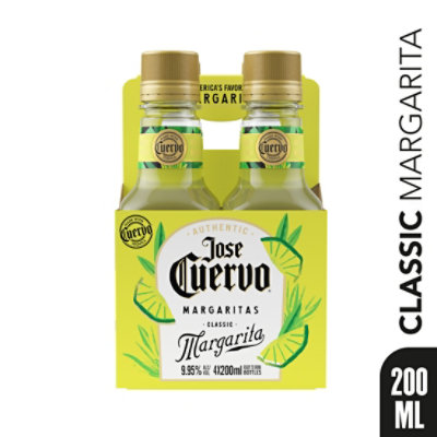 Jose Cuervo Authentic Margarita Classic Lime Ready to Drink Cocktail - 4-200 Ml - Image 1