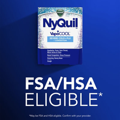 NyQuil SEVERE+ With Vicks VapoCOOL Nighttime Cough Cold & Flu Relief Caplets - 24 Count - Image 6