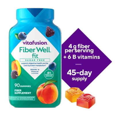 VitaFusion Fiber Well Fit Gummies Supplement - 90 Count - Image 1