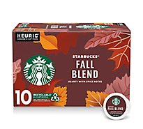 Starbucks Coffee KCup Pods Medium Roast Fall Blend Box - 10-0.42 Oz