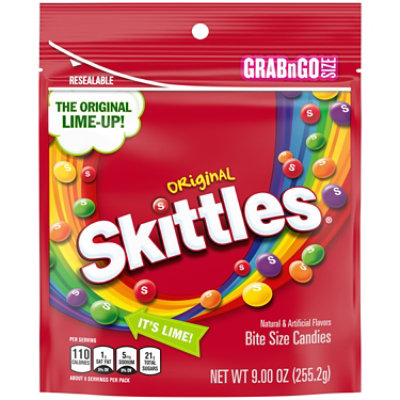 Skittles Original Chewy Candy Grab N Go In Bag - 9 Oz