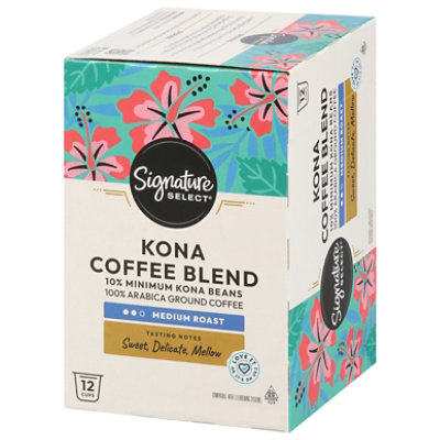 Signature SELECT Coffee Pods Medium Roast Kona Blend - 12 Count - Image 2