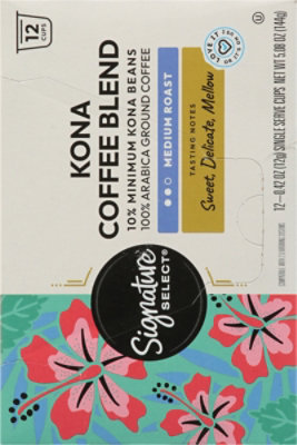 Signature SELECT Coffee Pods Medium Roast Kona Blend - 12 Count - Image 4