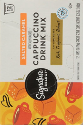 Signature SELECT Cappuccino Drink Mix Single Serve Cup Salted Caramel - 12 Count - Image 5