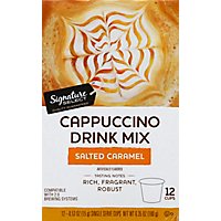 Signature SELECT Cappuccino Drink Mix Single Serve Cup Salted Caramel - 12-0.53 Oz - Image 2