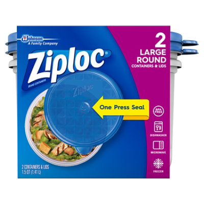 Buy Ziploc Twist 'n Loc Round Food Storage Container 1 Qt.