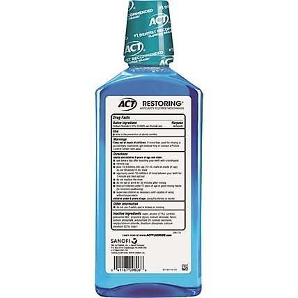 ACT Mouthwash Anticavity Restoring Icy Cool Mint - 33.8 Fl. Oz. - Image 5