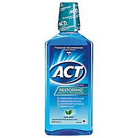 ACT Mouthwash Anticavity Restoring Icy Cool Mint - 33.8 Fl. Oz. - Image 1