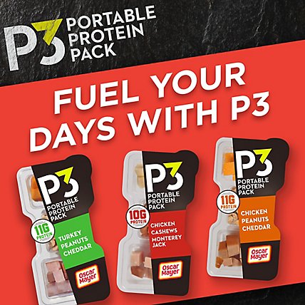 P3 Portable Protein Pack Chicken Breast Monterey Jack Cheese & Cashew Halves And Pieces - 2 Oz - Image 5