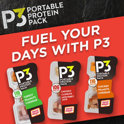 P3 Portable Protein Snack with Chicken - Cashews & Monterey Jack Cheese - 2 Oz - Image 5