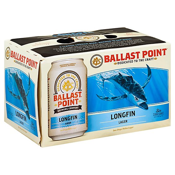 Ballast Point Craft Beer Longfin Lager Cans - 6-12 Fl. Oz.