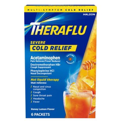 Theraflu Multi-Symptom Severe Cold Lipton - 6 Count - Image 1